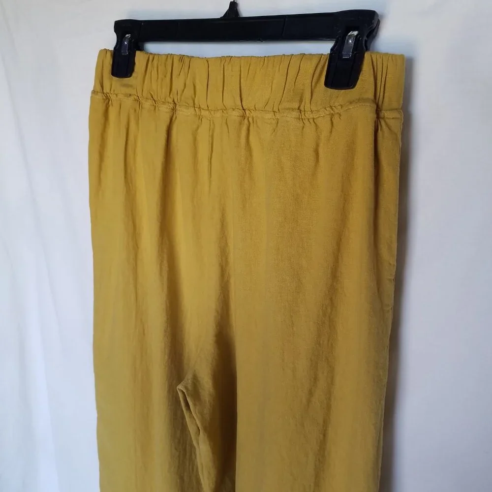 Thread & Supply Mustard Yellow Wide Leg Crop Pants - Picture 10 of 11